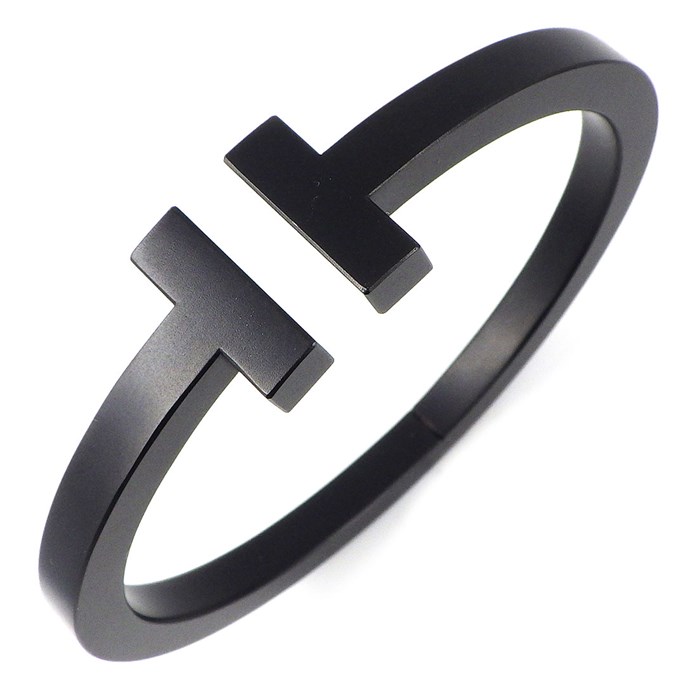 ティファニー Tiffany & Co. バングル Tスクエア 黒 ブラック