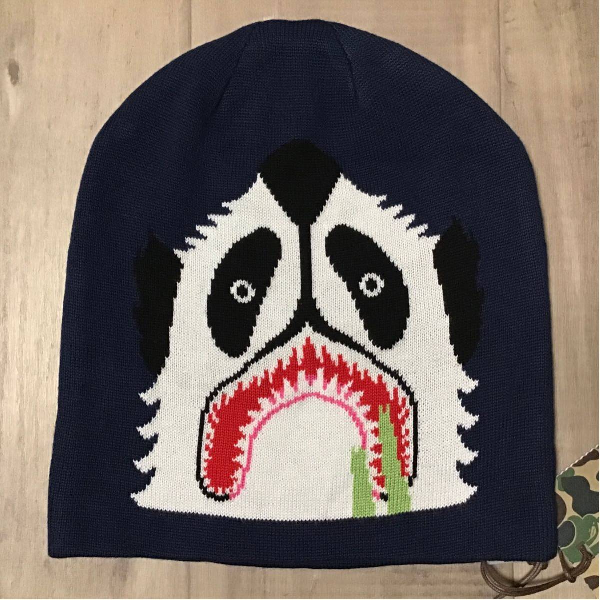 ☆新品☆ パンダ ニットキャップ ネイビー a bathing ape BAPE Panda