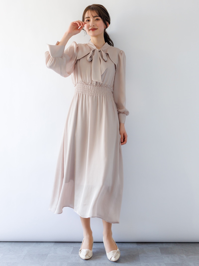 フロントあき楊柳タイ付ワンピース｜KarLParkLane Style ONLINE SHOP
