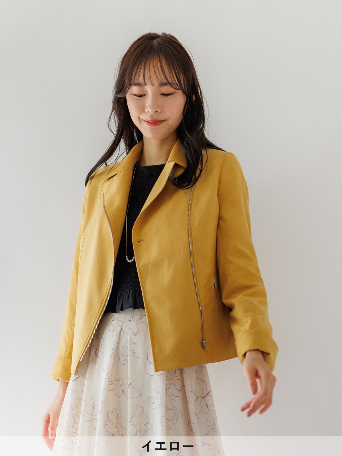 値下げしました！Desigual イエロー フェイクレザー ライダース