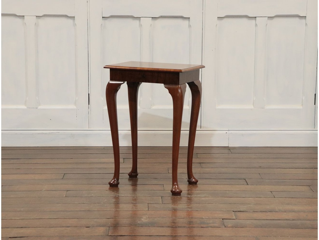 英国アンティーク木製サイドテーブル/オケージョナル机/飾り棚/花台(91