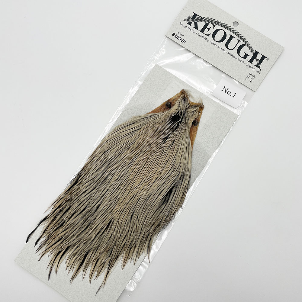 KEOUGH ハックルケープ ＃2 バジャー NO.1