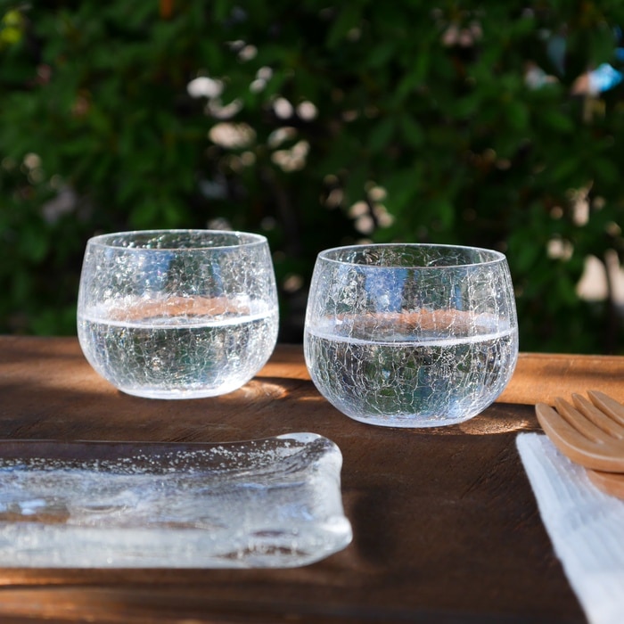 珍品氷コップ リキュールグラス 利休杯 ワイングラス ☆氷の華