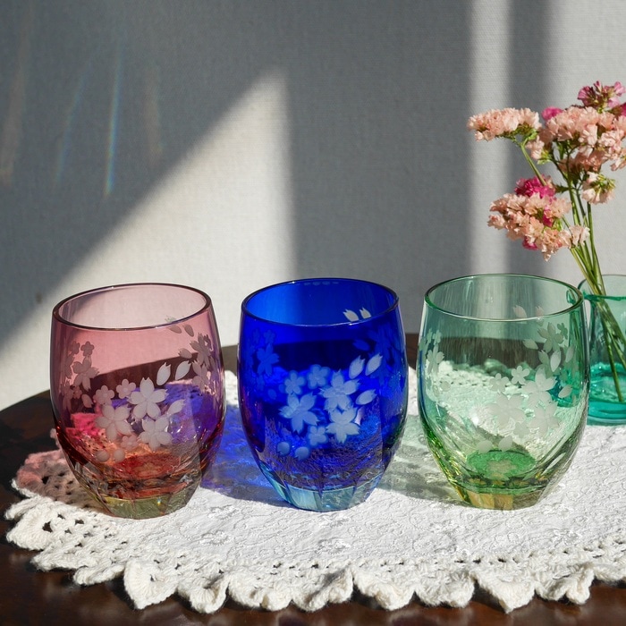 kiri様 コスタボタ ピンクグラデーションガラスボトル kiri様