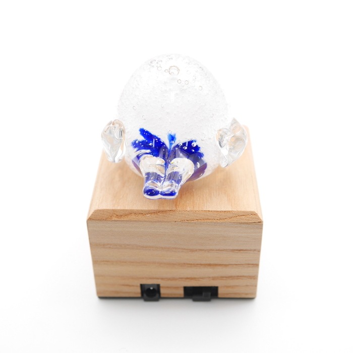 LEDライト付 シマエナガオルゴール | 北一硝子 まごころお届け便