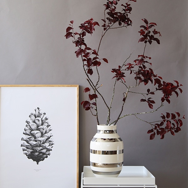 KAHLER (ケーラー) オマジオ フラワーベース ラージ シルバー 日本正規