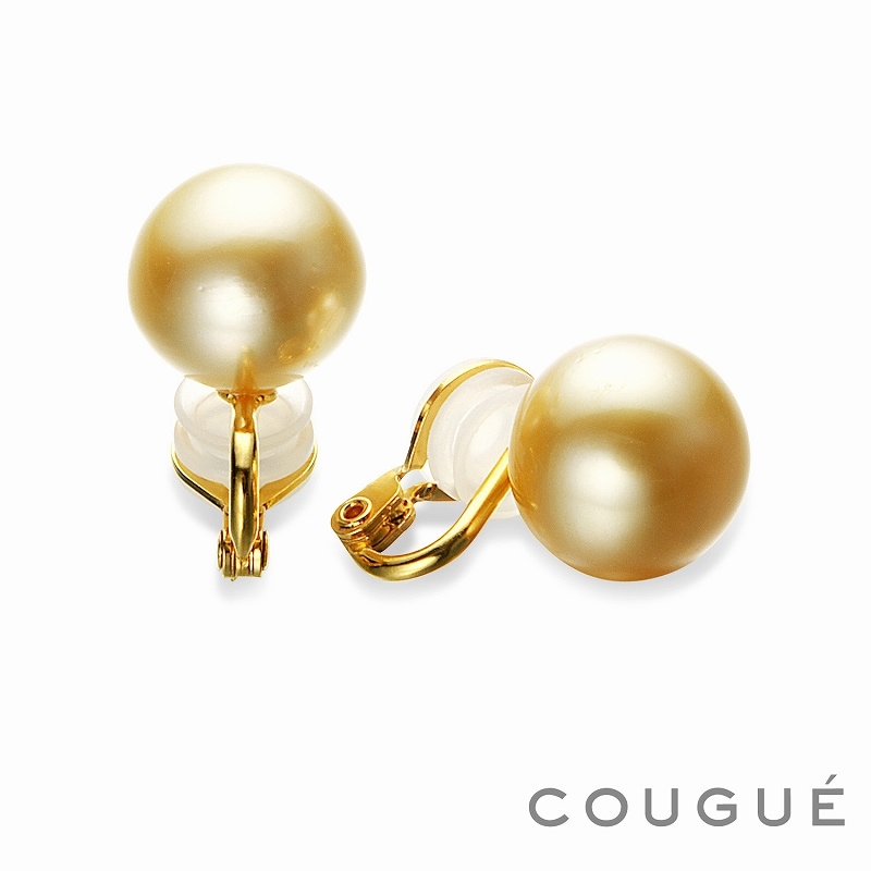 18金 南洋真珠ゴールド イエローゴールドイヤリング 痛くないソフト