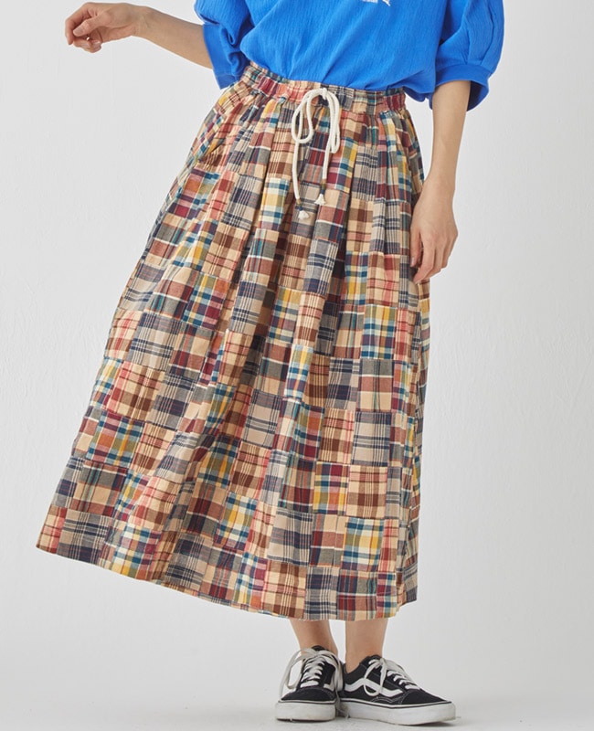 クリフメイヤー[公式] マドラスパッチワークスカート LADYS W2453106