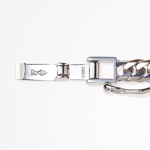 18金 ホワイトゴールド 喜平ブレスレット アンクレット K18WG 6面