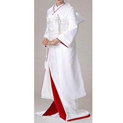 掛下 ポリエステル 白サヤ型 共衿赤比翼 中国製 | 婚礼衣裳・小物,打掛