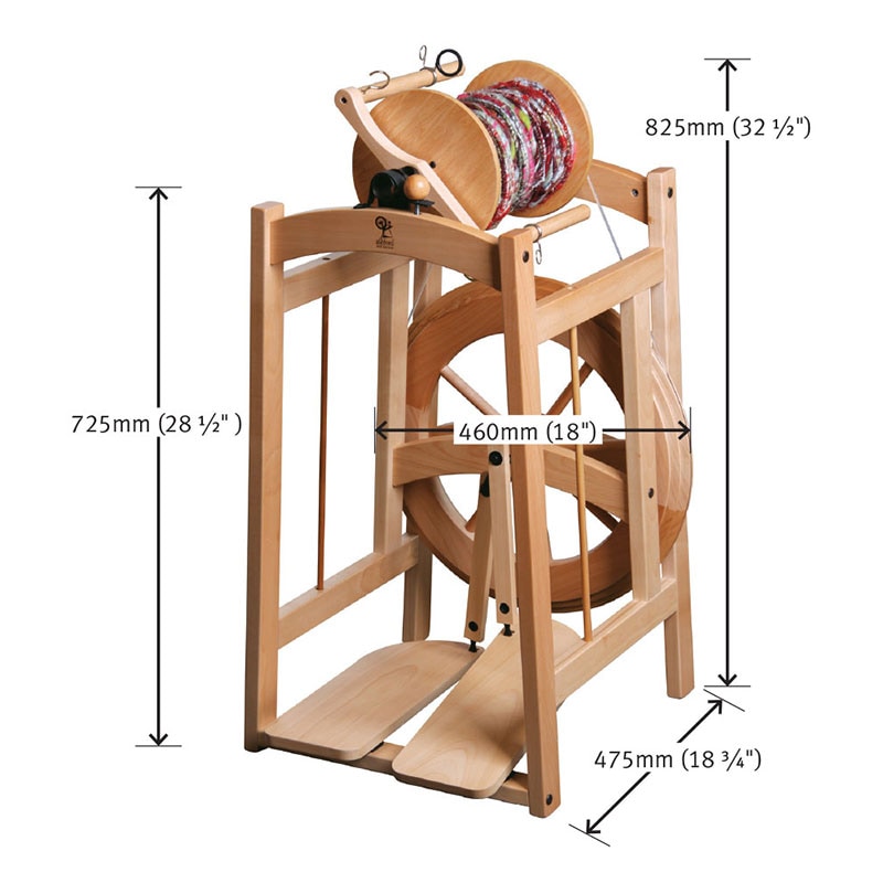 アシュフォード カントリー2紡毛機 白木 組立キット ＜紡ぎ 紡ぎ車