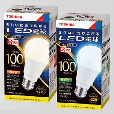 LDA11N-G/100W/2 || 一般電球形LED電球 東芝(TOSHIBA) 一般白熱電球