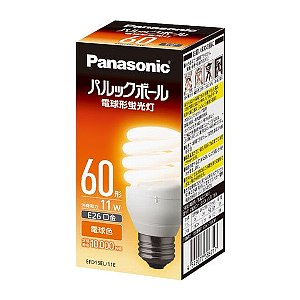 生産終了品・代替品あり】EFD15EL11E || 電球形蛍光灯 Panasonic D60W