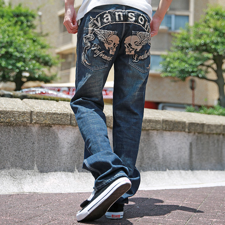 VANSON】刺繍デニムパンツ フライングスカル | アイテムから探す