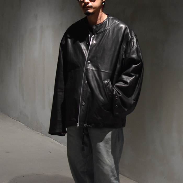 bo-05a03) barbell object(バーベルオブジェクト) /leather ns jkt