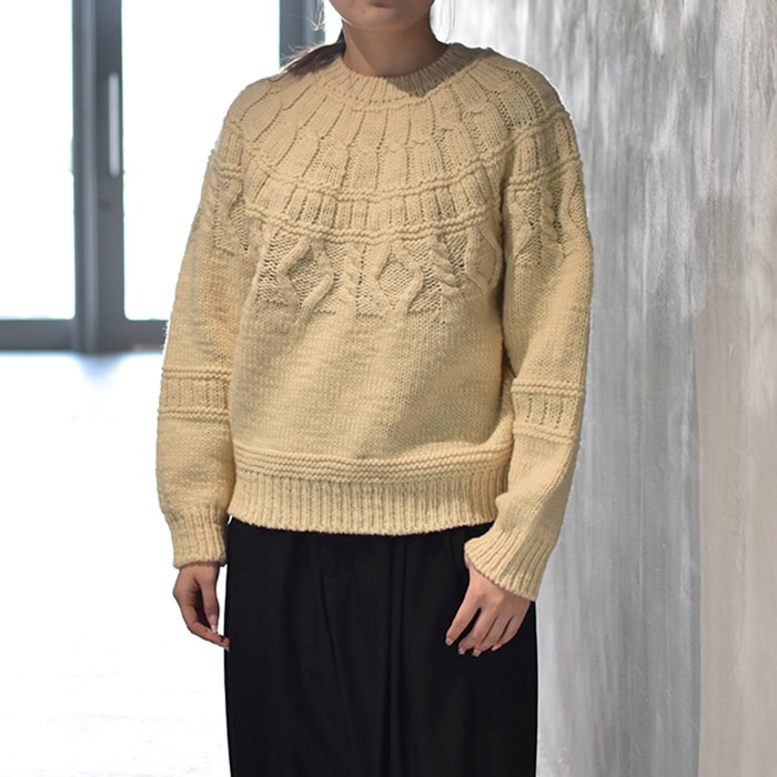 30%OFF】(bn-25fl-056)/ BATONER(バトナー) / SPREAD ALAN CREW NECK