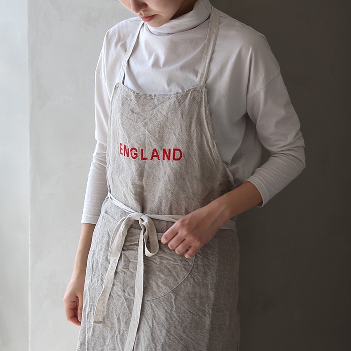R&D.M.Co-/OLDMANS TAILOR キャンバスリネンエプロン R&D.M.Co