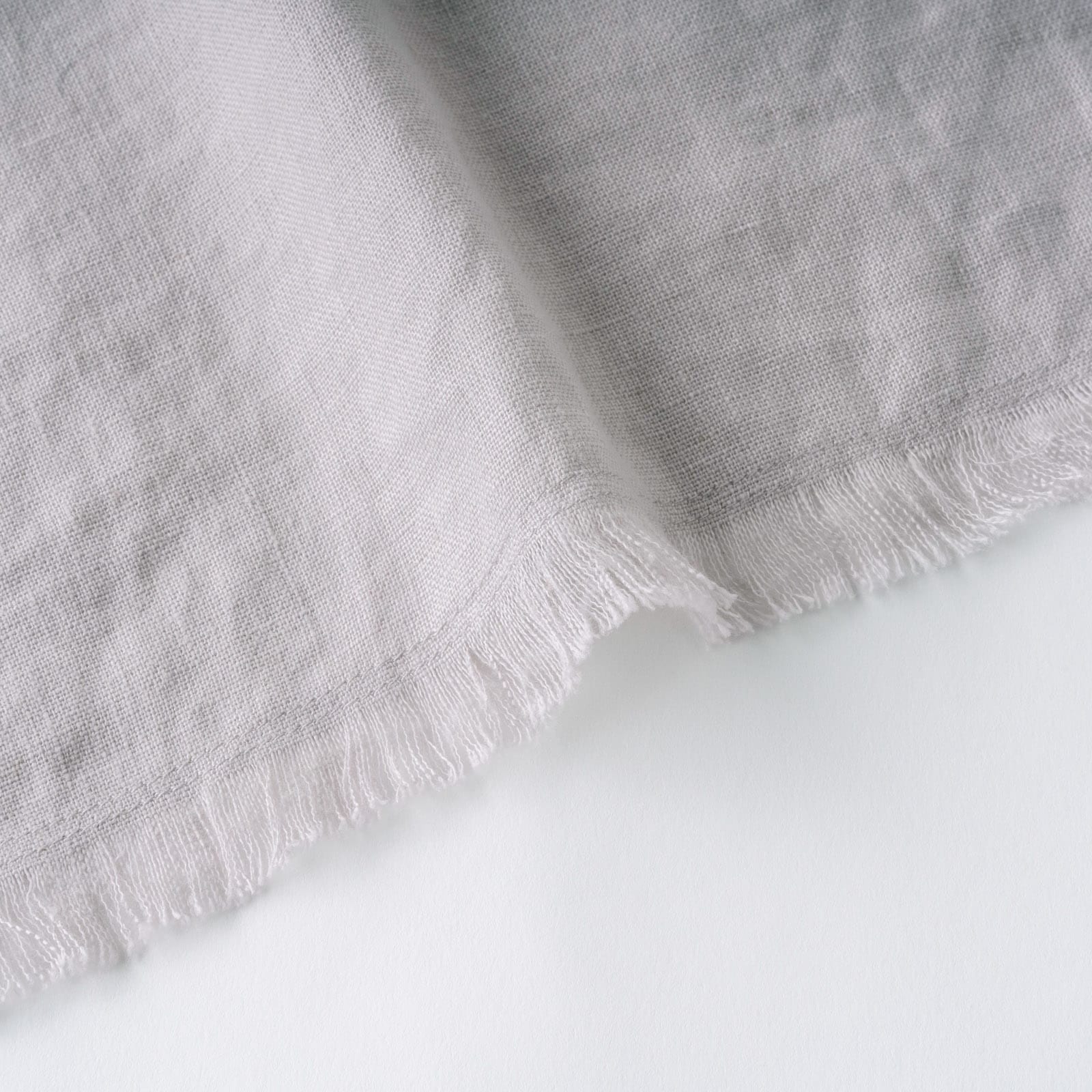 SONORO _ リネン マルチクロス フリンジ _ ライトグレイ