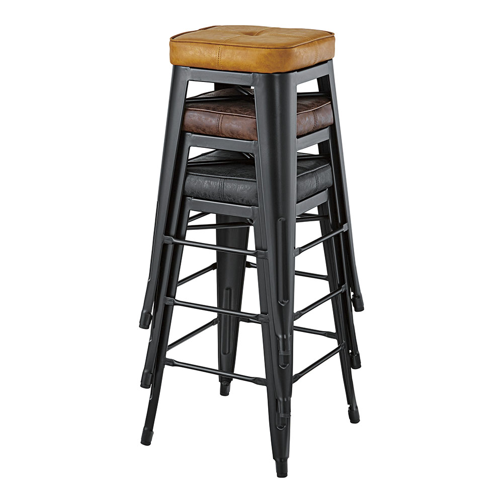 ハイスツール 革張り 4本脚 スタッキングスツール PC-252（商品番号