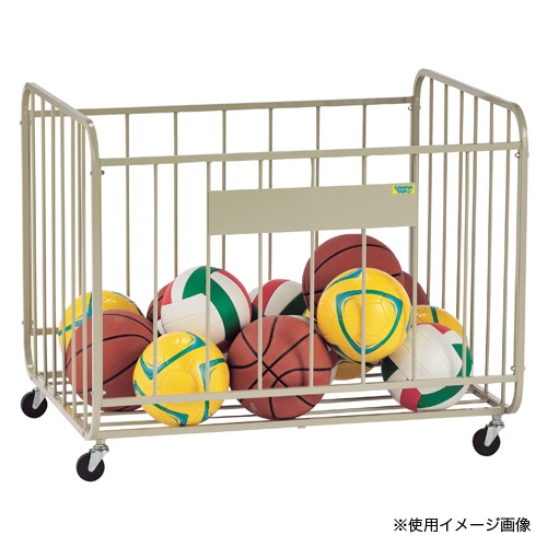 ボールカゴ キャスター付き スチール製 ボール収納 体育館 ボール