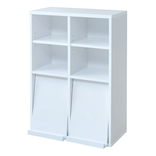 ディスプレイラック CD 雑誌 DVD 収納 ボックス ホワイト 白