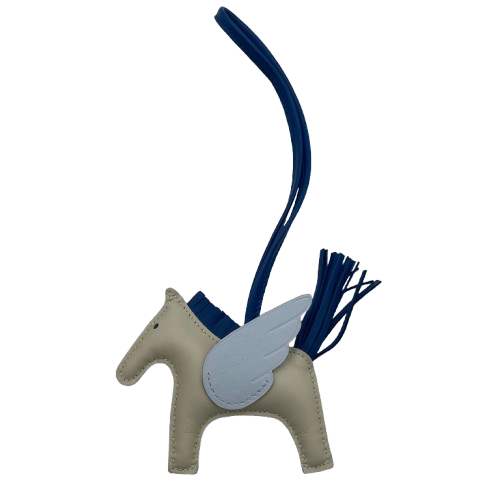 エルメス ペガサス バッグチャーム PM ヴクレ・ブルーフランス