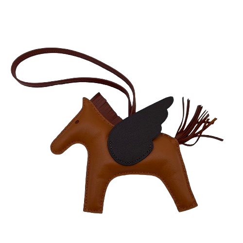 エルメス ペガサス バッグチャーム MM ゴールド W刻印 - ブランド品