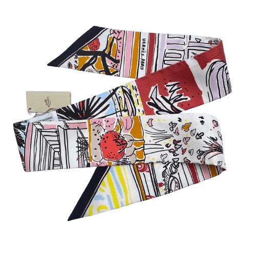 エルメス ツイリー レイユール・デデ RAYURES D'ETE シルクツイル