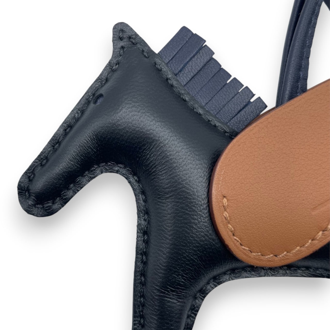 エルメス ペガサスチャーム PM ノワール/ゴールド/ブルーニュイ W刻印