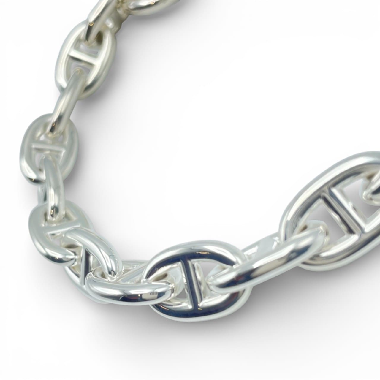 エルメス シェーヌ・ダンクル ブレスレット MM シルバー925 18コマ