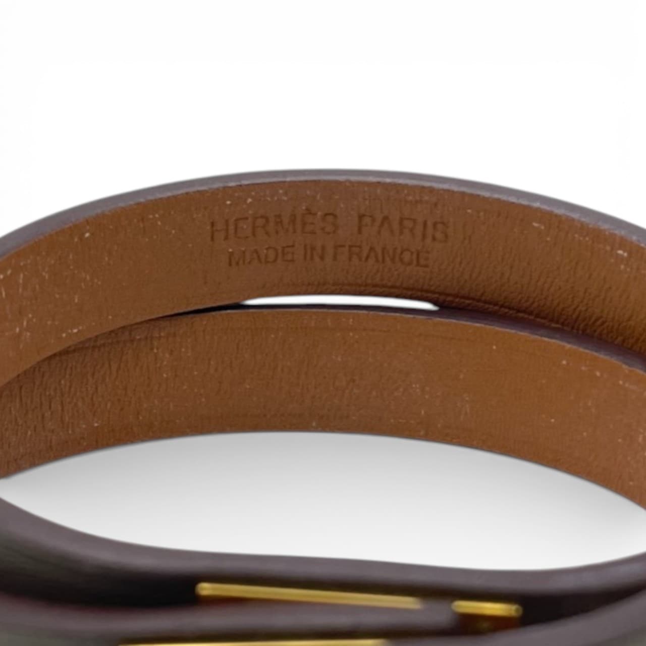 エルメス レザーブレスレット ミニ・ケリー ドゥブルトゥール T2