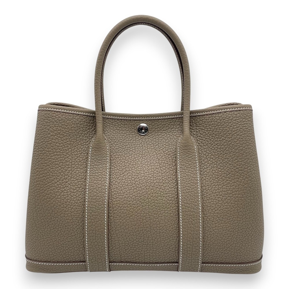 エルメス ガーデンパーティ TPM エトゥープ ネゴンダ シルバー金具 K