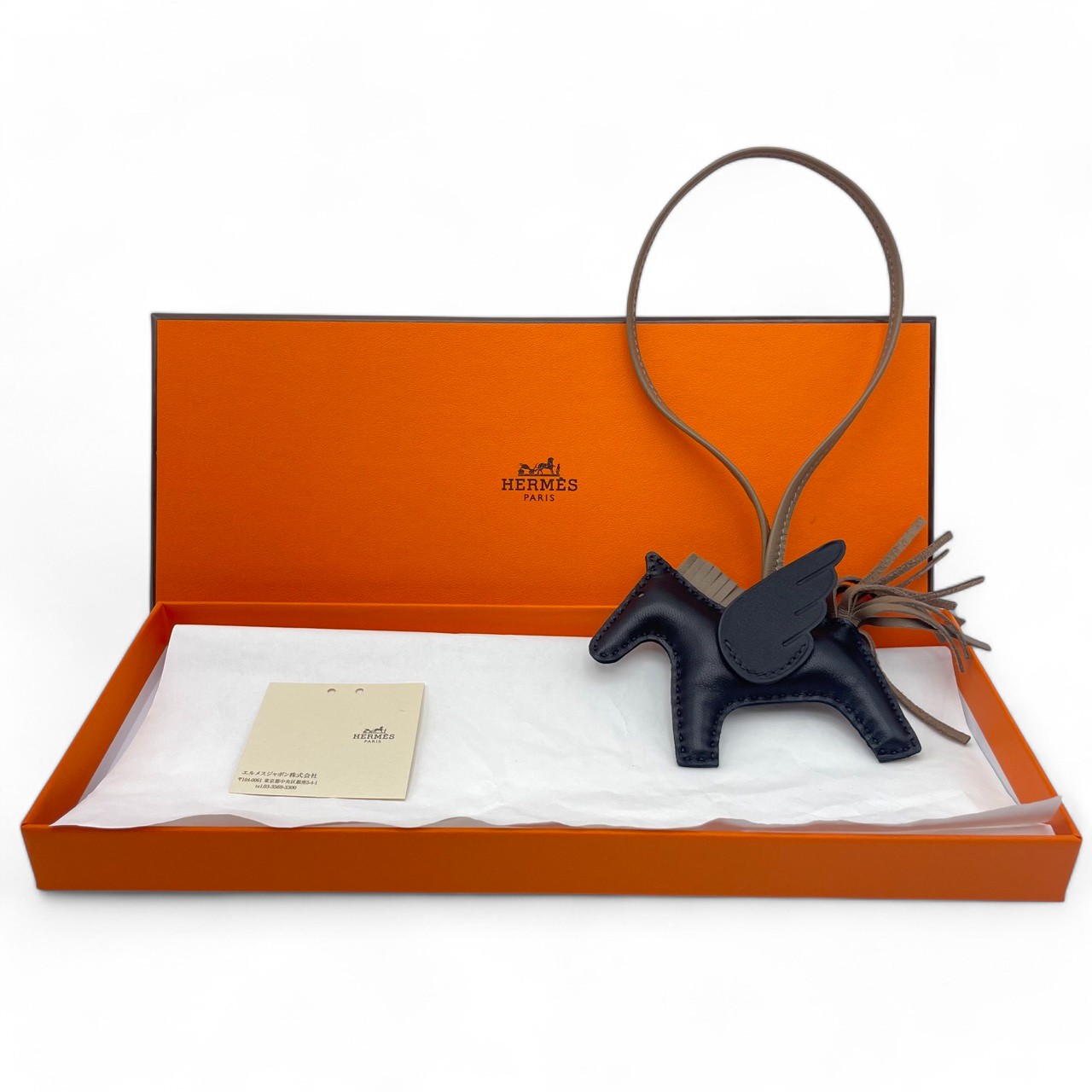 エルメス ペガサスチャーム PM ノワール/エトゥープ W刻印 - ブランド