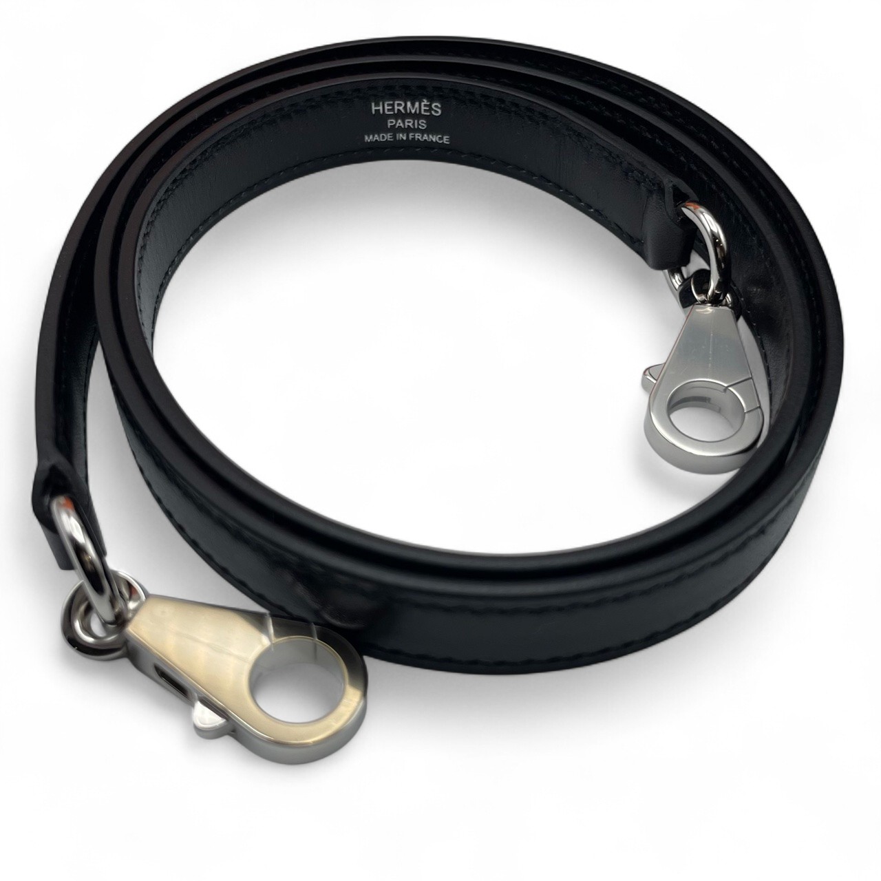 エルメス ケリー 25 ノワール ボックスカーフ シルバー金具 B刻印