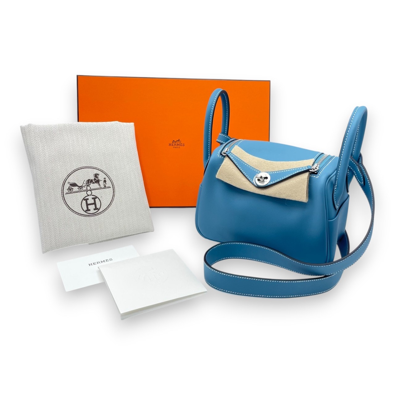 美品】エルメス エブリン バングル レディース メンズ ブルー系 HERMES