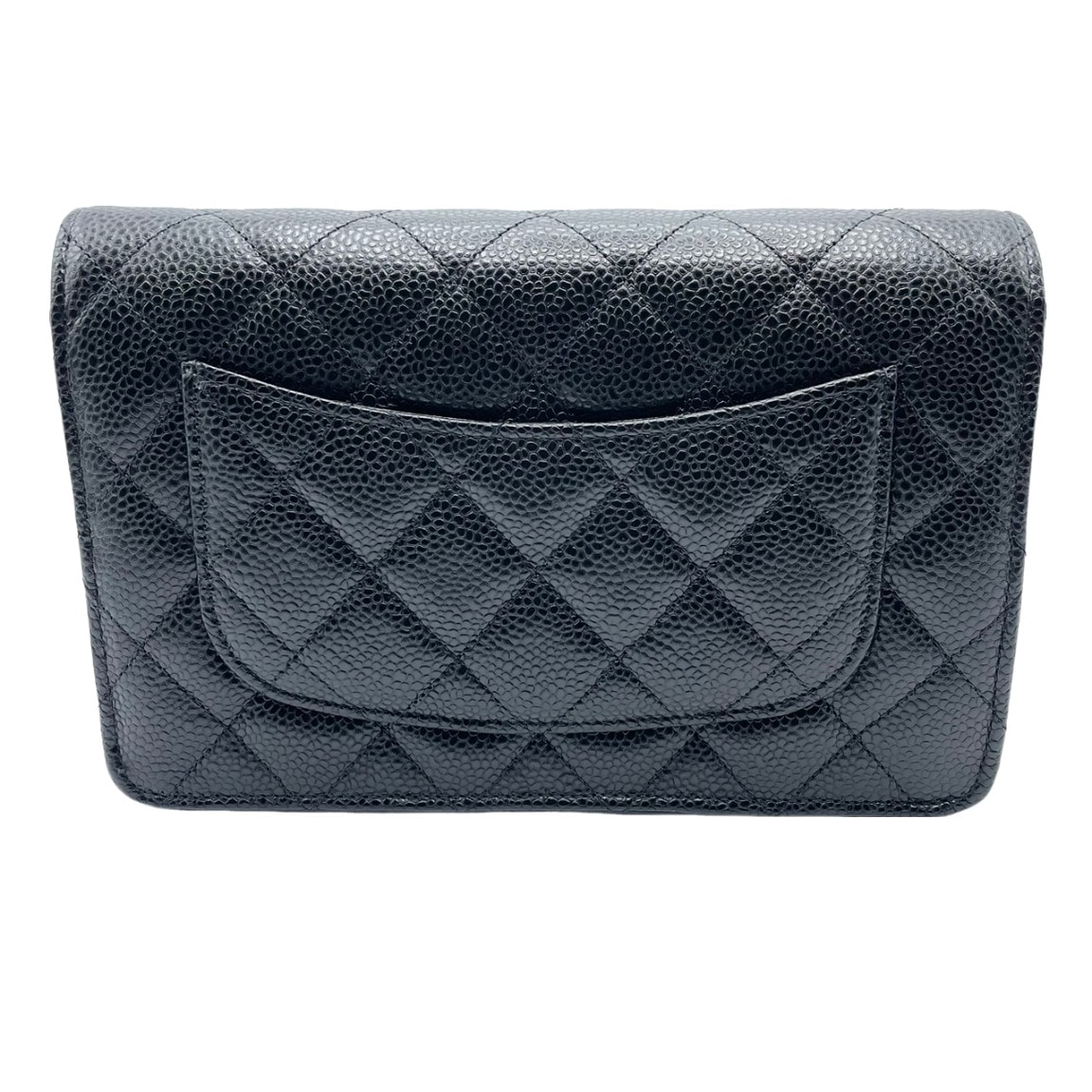 シャネル チェーンウォレット キャビアスキン ブラック - ブランド品