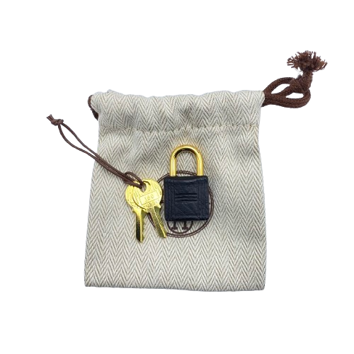 エルメス ピコタンロック ミクロ ノワール オーストリッチ ゴールド