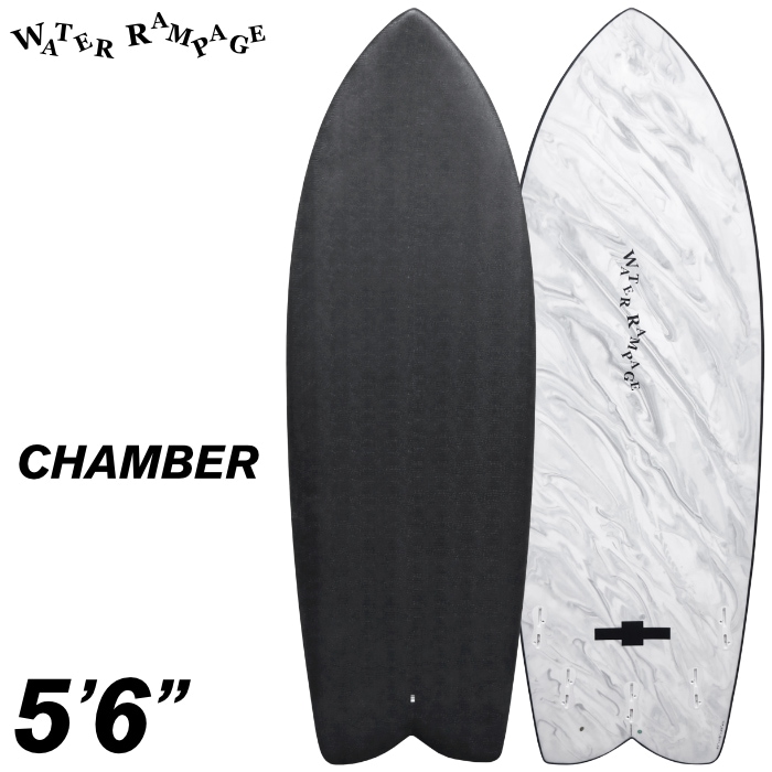 ウォーターランページソフトボード 6'8 ハードボトム フィン付
