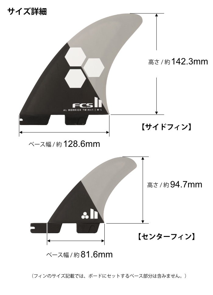 FCS2 FIN フィン ツインスタビ 2＋1 アルメリックツイン AM (AL
