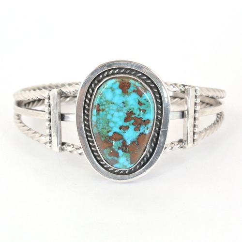 140mm ナバホ族 ロビンツォーシー ブルーオアシス バングル｜マライカ