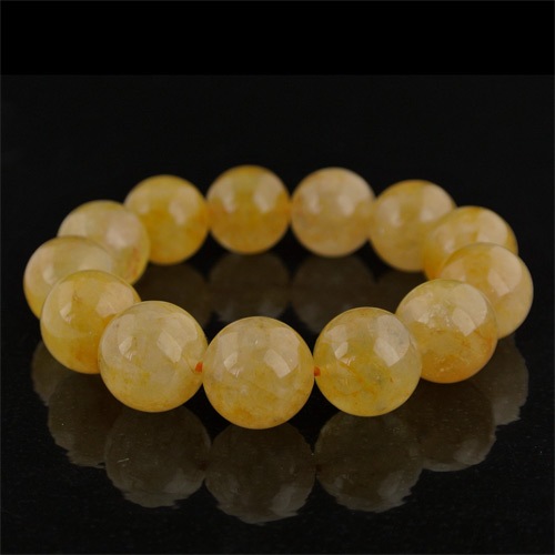 証明書付ヒマラヤゴールドアゼツライト 丸玉ブレスレット 15mm