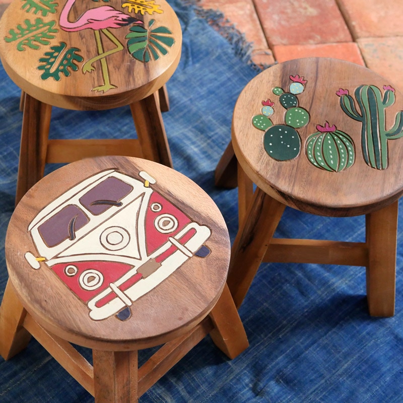 ラウンドウッドスツール｜マライカ公式通販