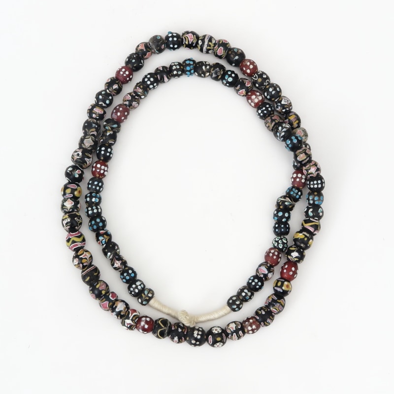 ヴェネチア ファンシーフラワービーズ スカンクビーズ ミックス一連