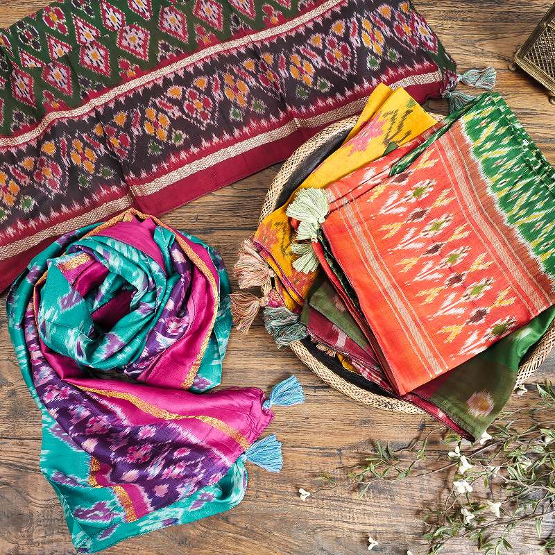 シルクイカットスカーフ 【メール便可】｜マライカ公式通販