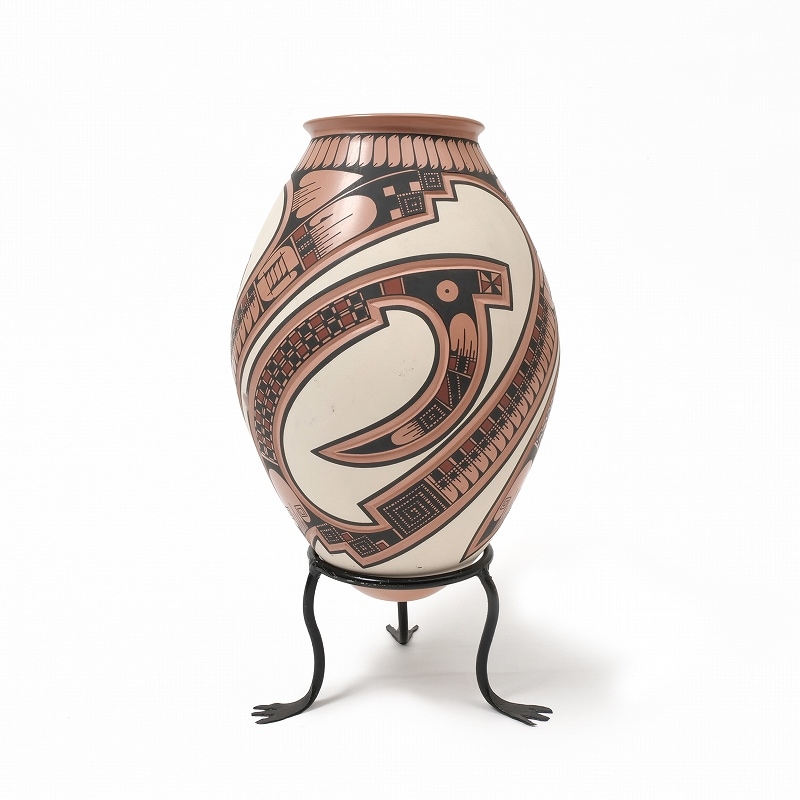 マタ・オルティス陶器 by Lazaro Ozuna Silveira トラディショナル柄