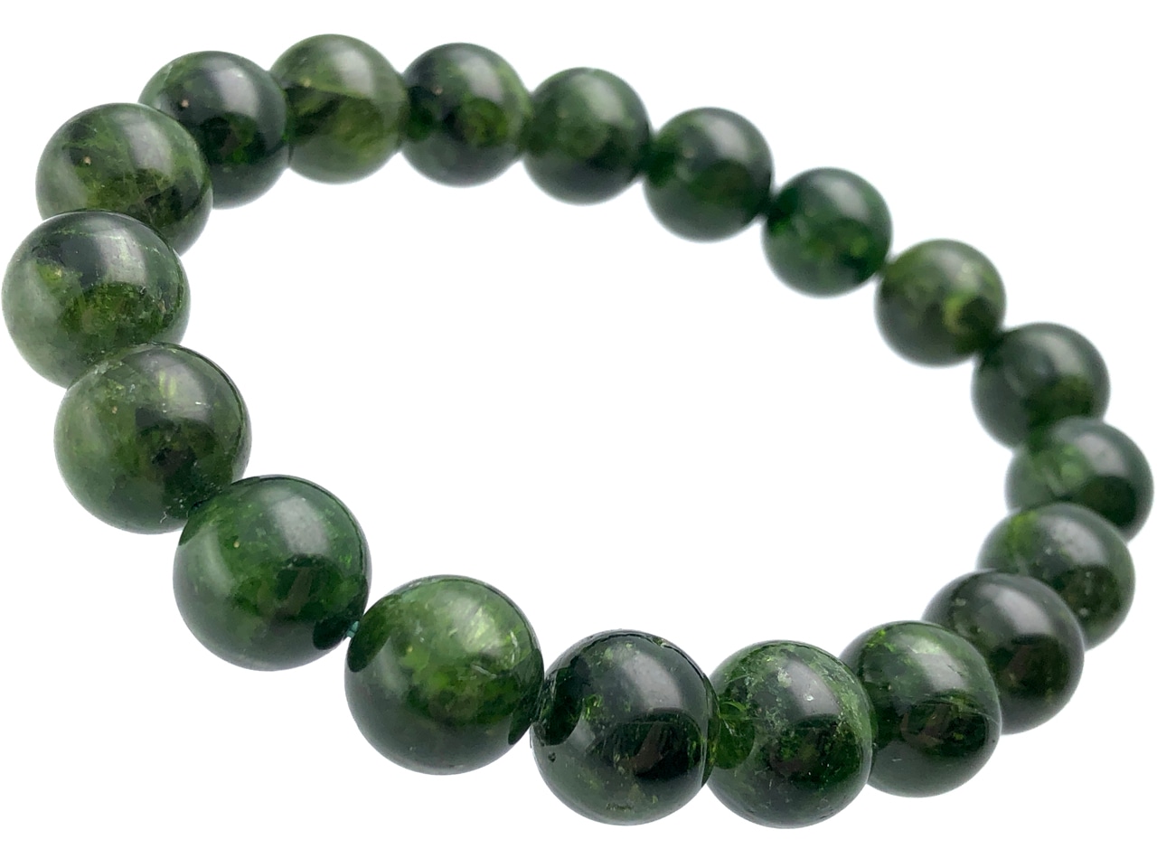 1点物】鮮やかで美しい緑の発色☆天然石ブレスレット/クロムダイオプ