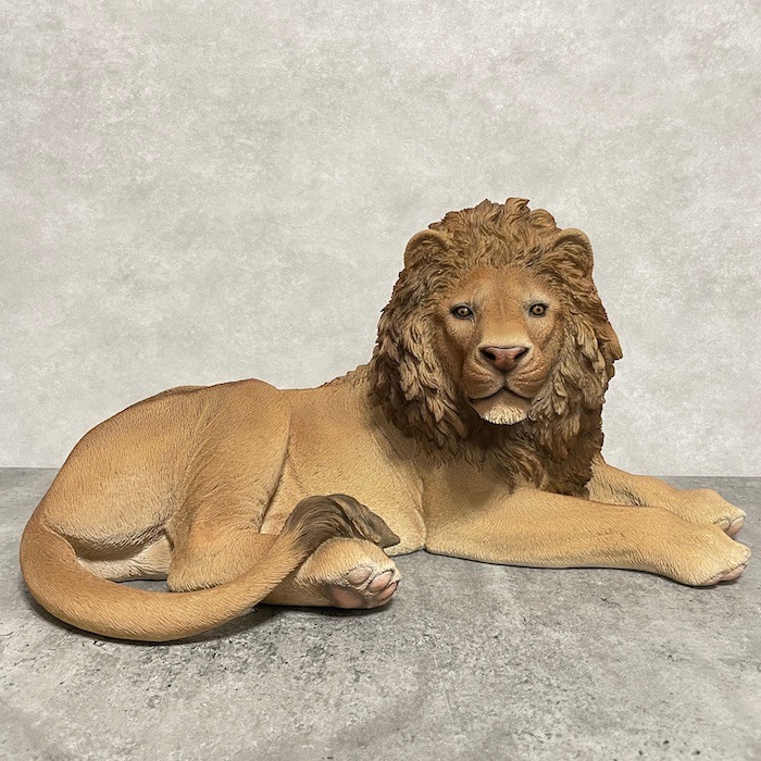 置物 横たわるライオン 高さ25cm woobia ウービア 大きい かわいい