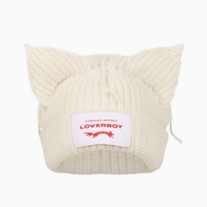 Charles Jeffrey LOVERBOY ニットキャップ ビーニー ねこみみ FLUFFY