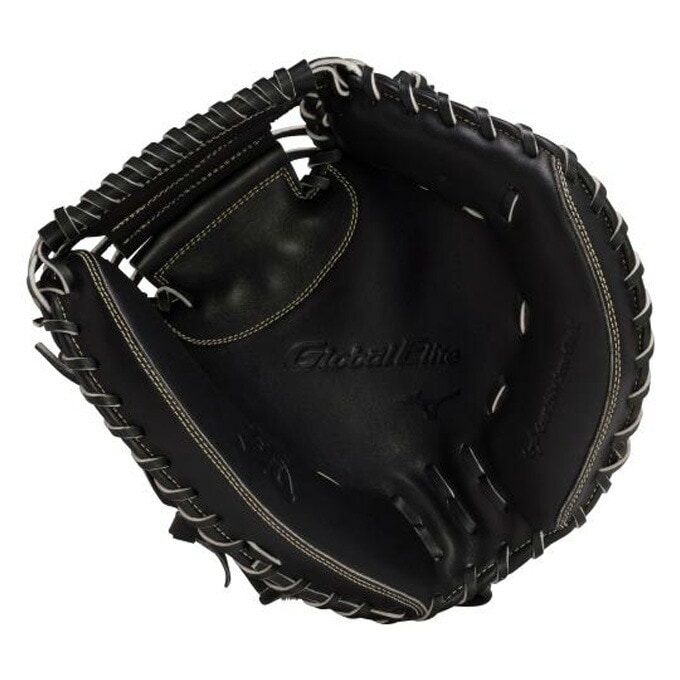 ミズノ キャッチャーミット 軟式用 黒 ブラック/右投げのみ】MIZUNO