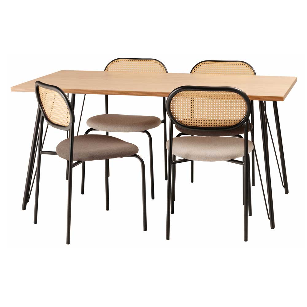 アイアンレッグ×ウッド調のダイニングテーブル｜幅150cm | インテリア